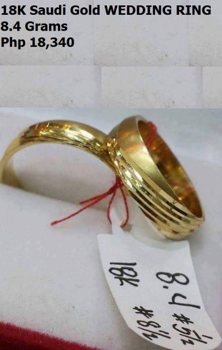 18k Saudi Gold Wedding  Ring  Jewelry Cavite City 