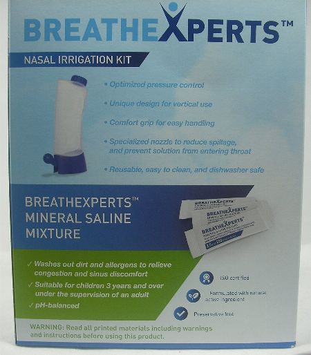 Breathexperts Nasal Irrigation Kit +20 Saline Packets Like Neilmed ...