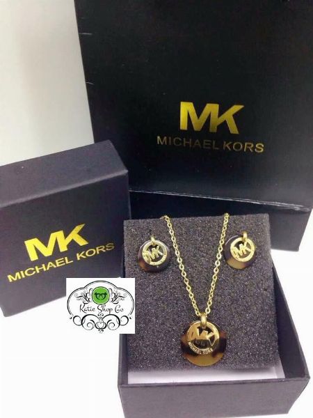 mk necklace and earring set