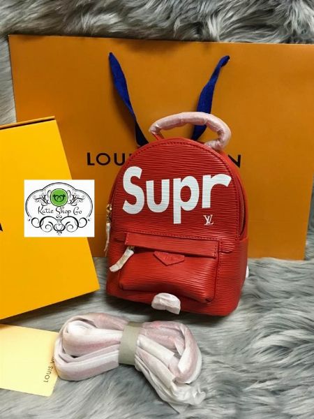 lv supreme red bag