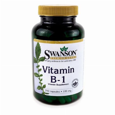 Vitamin B-1 Thiamin. 100mg. 250 Capsules Vitamin B1 Thiamine ...