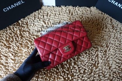 chanel red sling bag