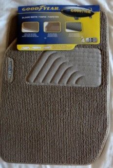 Goodyear Car Floor Mats 4 Piece Tan Gy600477 New All