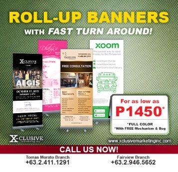 We Print Roll up Banner With Fast Turn Around 